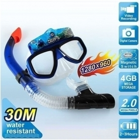 Diving Snorkle Underwater Scuba Mask Camera DVR with 1280*960 Definition Anti-fog Glass and 4GB Memory